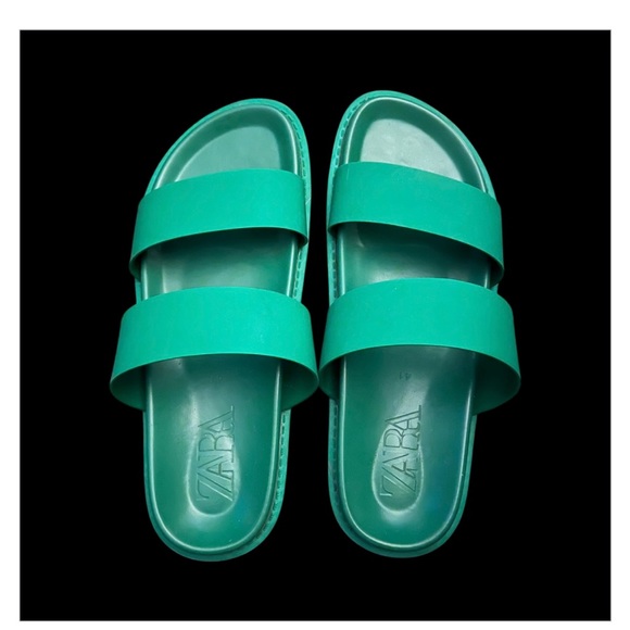 ZARA DOUBLE STRAP FLAT SANDAL - Picture 9 of 16